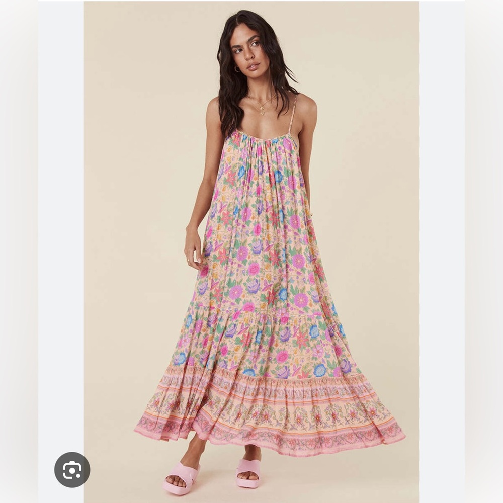 Spell mossy strappy maxi dress size medium
